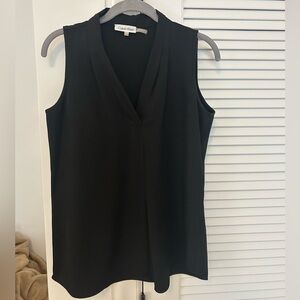 Calvin Klein Black V Neck Professional Work Blouse